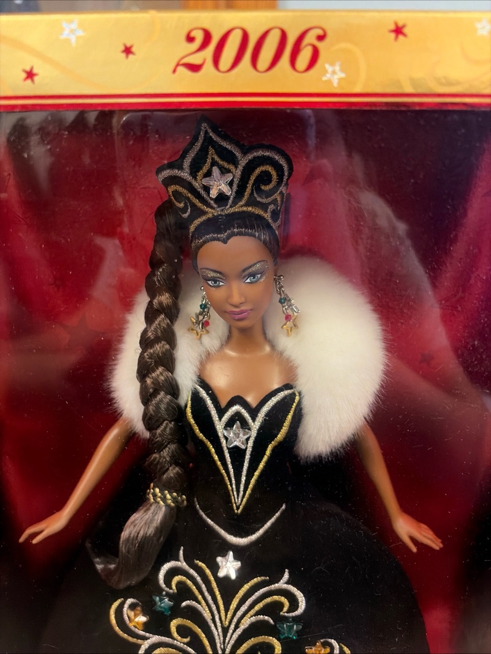SEALED 2006 Barbie Holiday by Bob Mackie Doll Mattel J0950 Black Dress - Picture 3 of 5